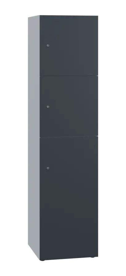 DOMINIT 432 úložná skříň 3-boxová, 1817x450x400 mm, korpus bílý, dvířka antracit